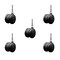 Service Caster 2'' Black Floor Safe Twin Wheel Casters 5/16 Grip Neck Stem, 5PK SCC-GN02S50-TPR-BLK-5 - alternate 1